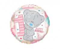 1 Aasta tüdrukule kaisukaruga «Happy Birthday», ümmargune