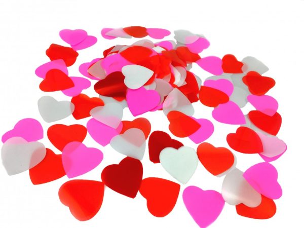 Läbipaistev õhupall konfettidega «värvilised südamed»