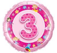 3 years, pink, round