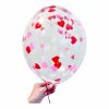 Läbipaistev õhupall konfettidega «värvilised südamed»