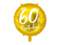 Foil balloon "60 BIRTHDAY" gold, round