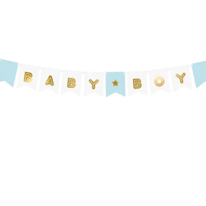 Banner "BABY BOY" made of paper