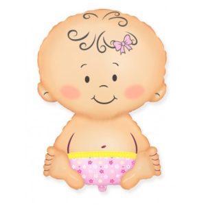 Фольгированный шар месяц и облако «WELCOME TO THE WORLD»