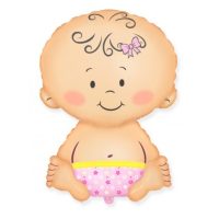 Foil balloon «Baby Girl», pink