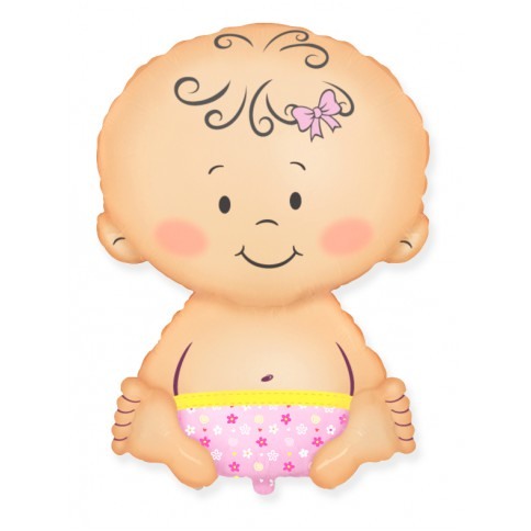 Foil balloon «Baby Girl», pink