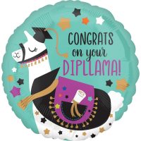 Foil balloon "CONGRATS ON YOUR DIPLLAMA"