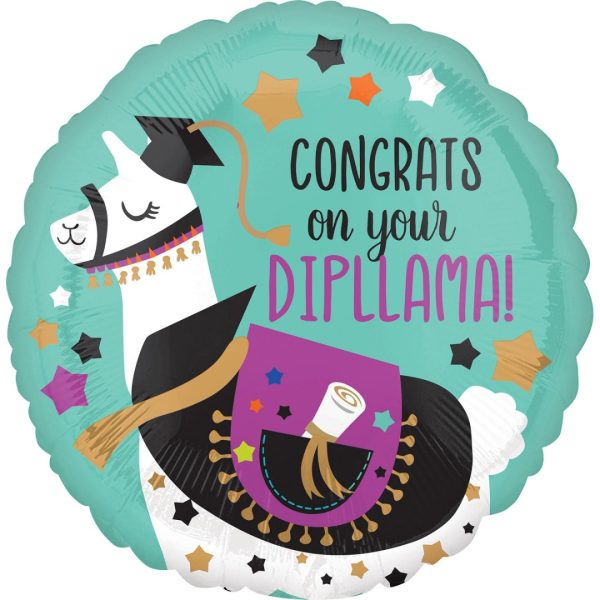Foil balloon "CONGRATS ON YOUR DIPLLAMA"