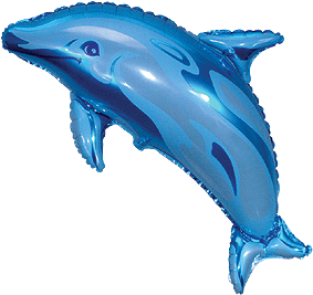 Foil balloon «Dolphin», blue
