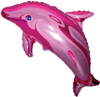 Foil balloon «Dolphin», pink