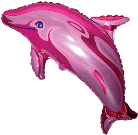 Foil balloon «Dolphin», pink