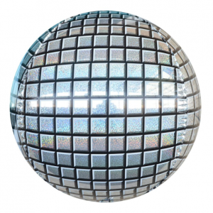 Foil balloon "BALL" marble green-white-gold