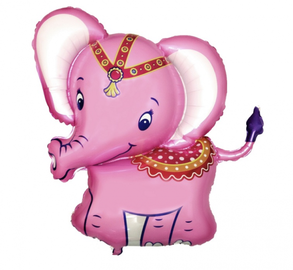Foil balloon «Elephant», pink