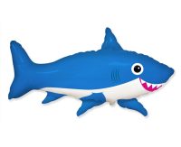 Foil balloon «Shark», blue