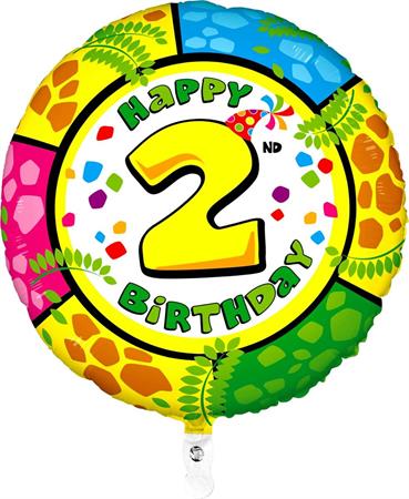 Happy-Birthday-2-ummargune-GR-2142-1WE-P Foil balloon "HAPPY BIRTHDAY 2" round