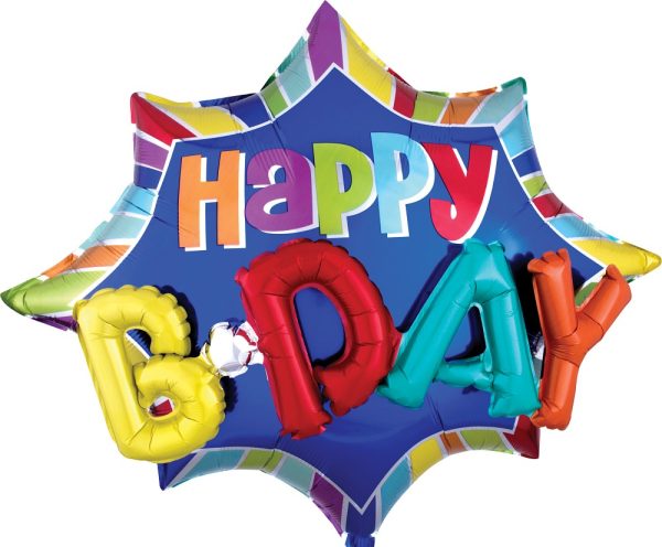 Foil balloon «Happy Birthday» 3D