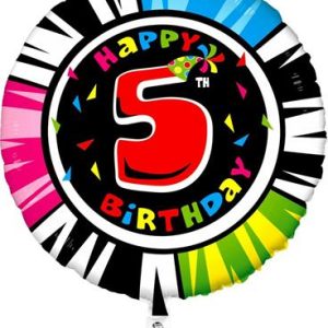 1 Aasta tüdrukule kaisukaruga «Happy Birthday», ümmargune