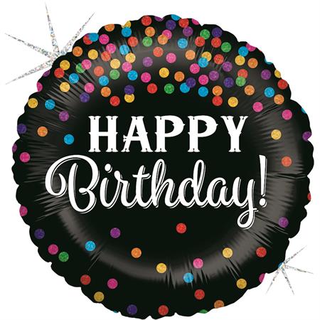 «Happy Birthday» черный