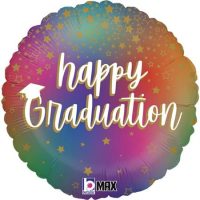 Foil balloon "HAPPY GRADUATION", round