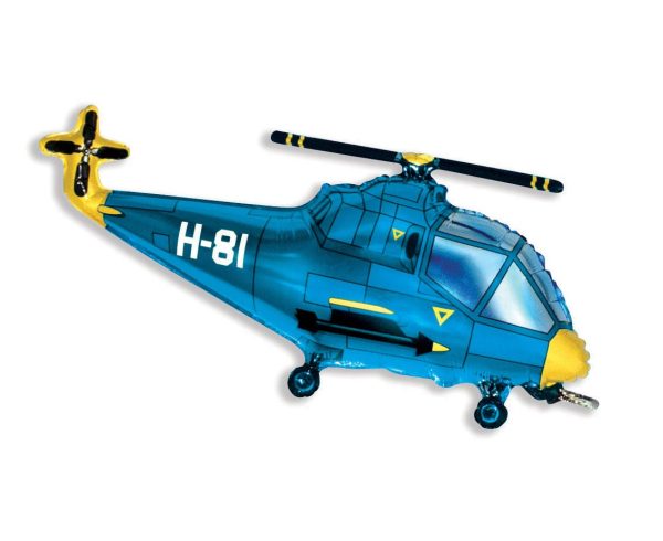 Foil balloon «Helicopter», blue