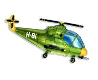 Foil balloon «Helicopter», green