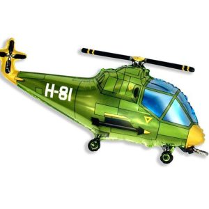 Foil balloon «Helicopter», blue