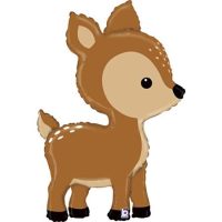Foil balloon «DEER», brown