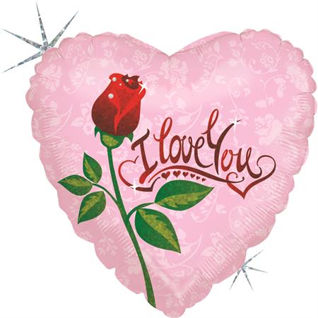 «I Love You» heart, pink