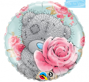 Foil balloon «Balloon» marble - pink, white, golden