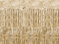 Party curtains, golden chrome