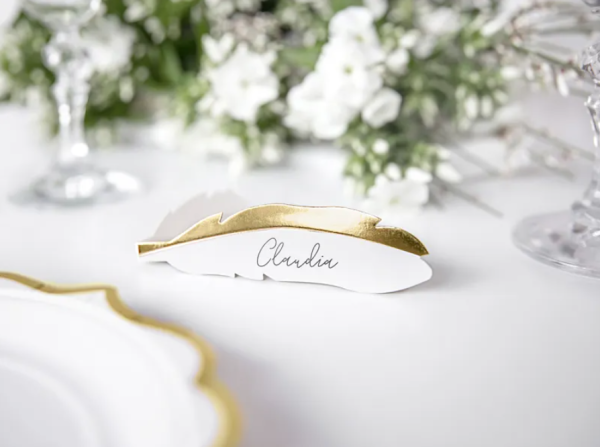 Place cards "FEATHERS"