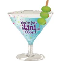 Фольгированный шар, коктейльный бокал «YOU'RE JUST A TINI BIT OLDER»