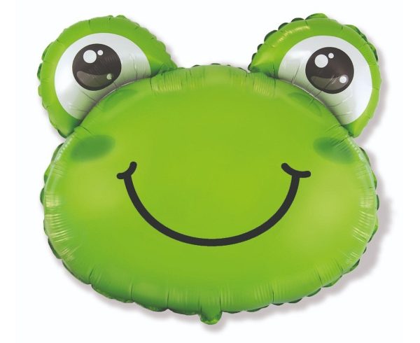 Foil balloon «Frog», head, green