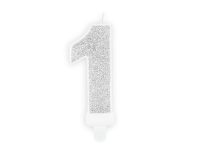 Candle number «1», silver