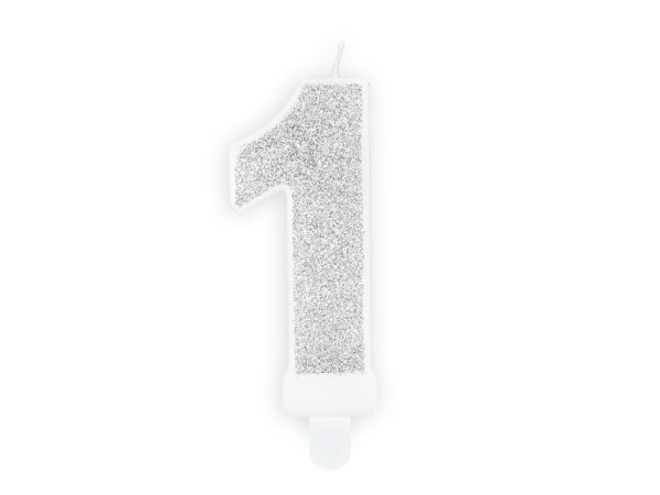 Candle number «1», silver