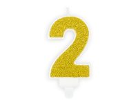 Candle number «2», gold