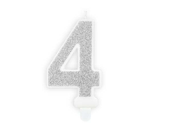 Candle number «4», silver
