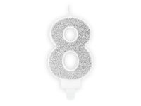 Candle number «8», silver