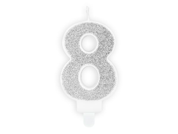 Candle number «8», silver