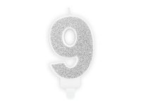 Candle number «9», silver
