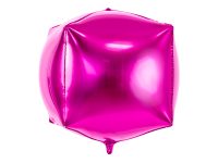 Foil balloon "CUBE" fuchsia