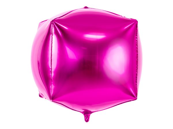 Foil balloon "CUBE" fuchsia