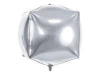 Foil balloon "CUBE" silver