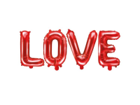 Foil balloon letters «LOVE», red