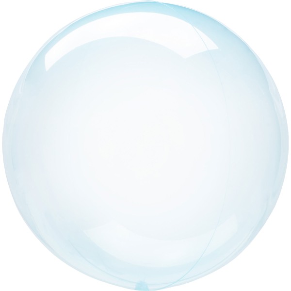 Labipaistav-sinine-ummargune Foil balloon "TRANSPARENT ROUND" blu