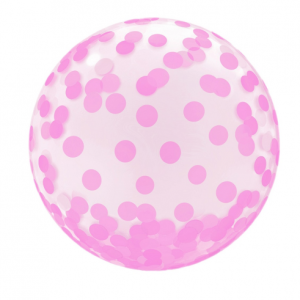 Foil balloon «Balloon» marble - pink, white, golden