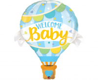 Fooliumist õhupall «WELCOME BABY», sinine