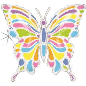 Foil balloon, owl «IT'S A GIRL», holographic