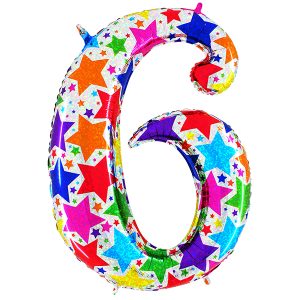 Fooliumist õhupall "NUMBER 6 KAPSAUSS"