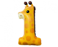 Foil balloon "NUMBER 1 GIRAFFE"