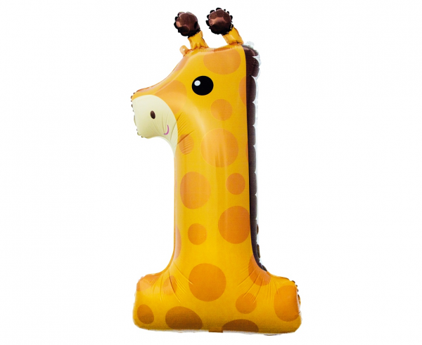 Foil balloon "NUMBER 1 GIRAFFE"
